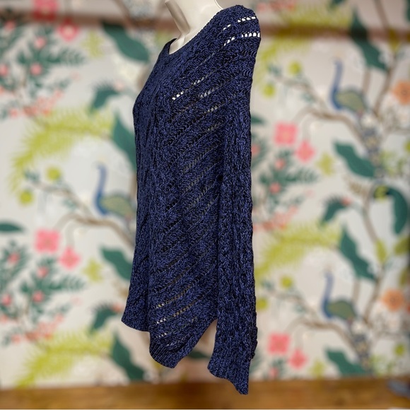 Express Navy Loose Cable Knit Sweater - Picture 2 of 8